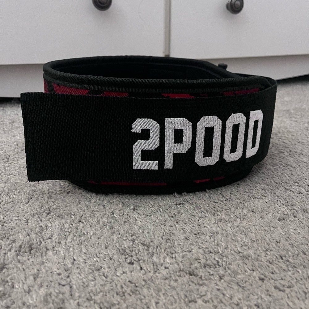 2POOD limited edition Semifinals weightlifting belt red xxs